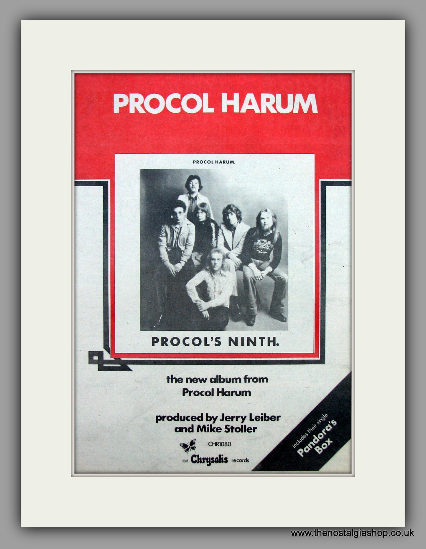 Procol Harum-Procol's Ninth.  Original Vintage Advert 1975 (ref AD10534)