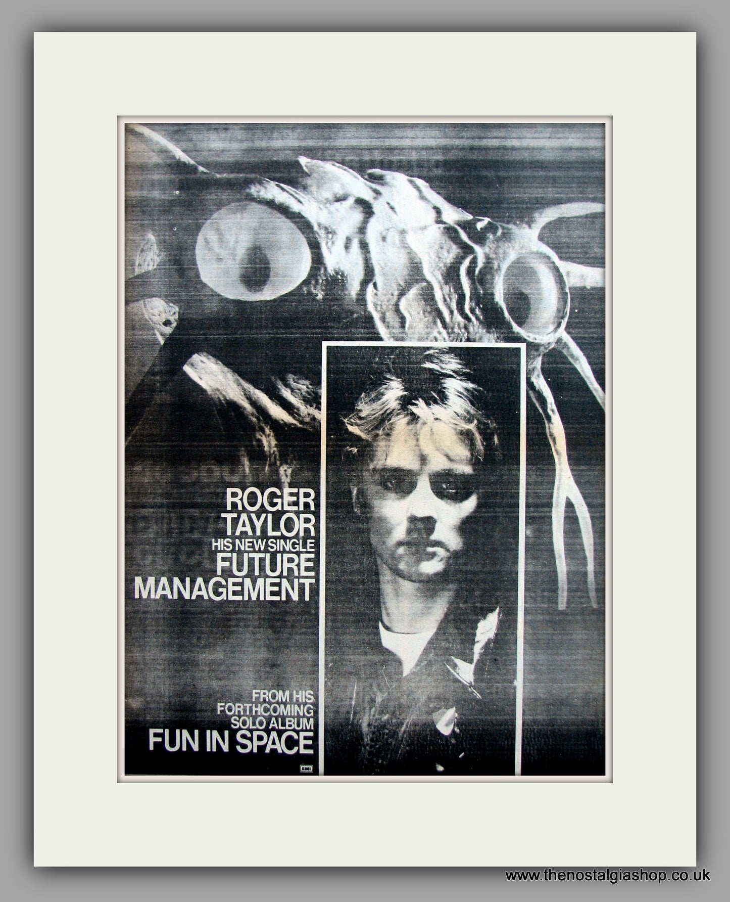 Roger Taylor - Future Management.  Original Vintage Advert 1981 (ref AD10536)