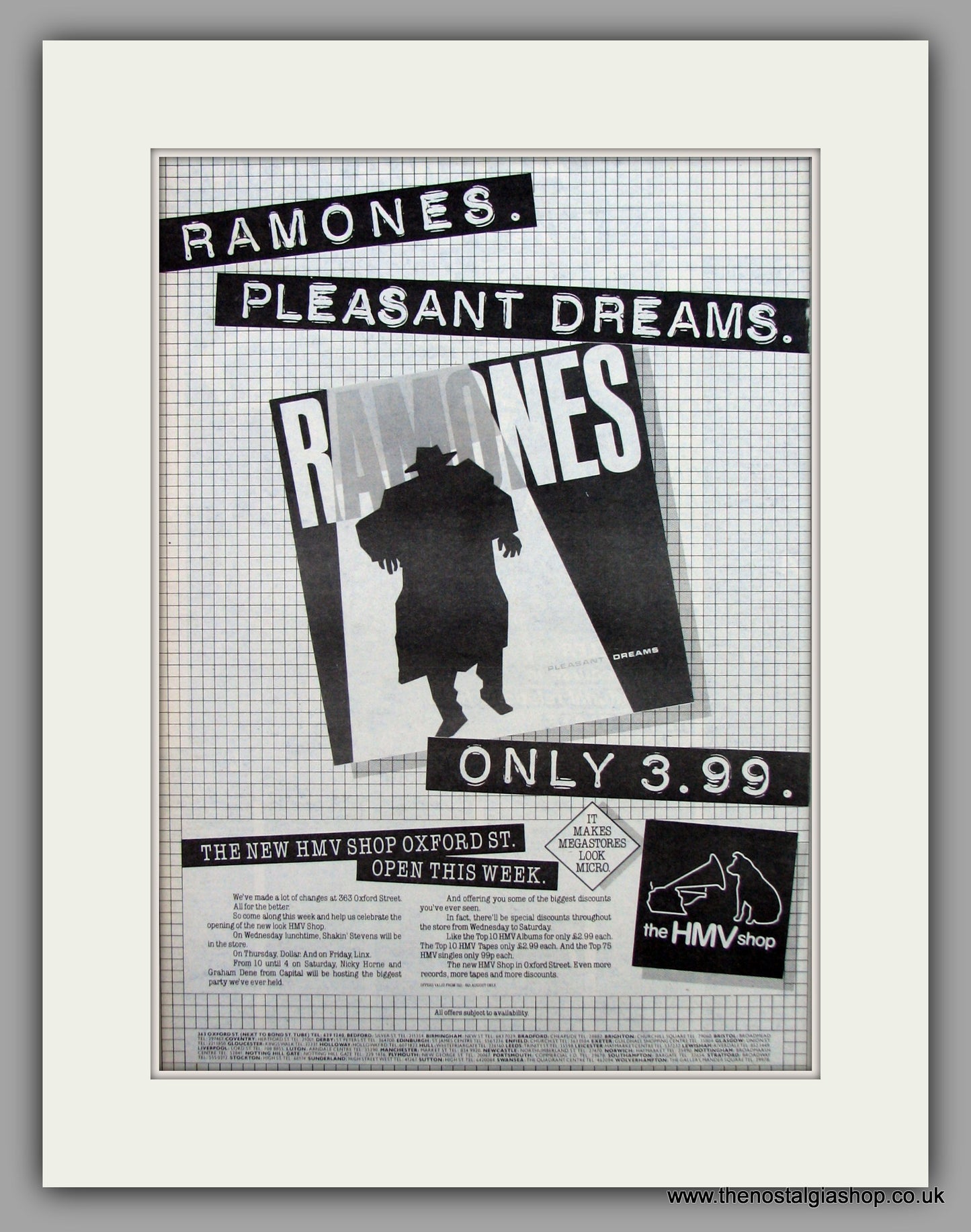 Ramones-Pleasant Dreams.  Original Vintage Advert 1981 (ref AD10541)