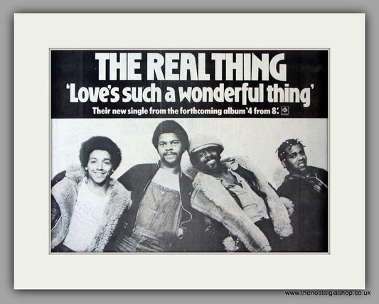 Real Thing - Love's Such a wonderful Thing.  Original Vintage Advert 1977 (ref AD10544)