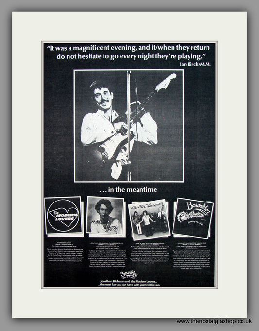 Modern Lovers.  Original Vintage Advert 1977 (ref AD10549)