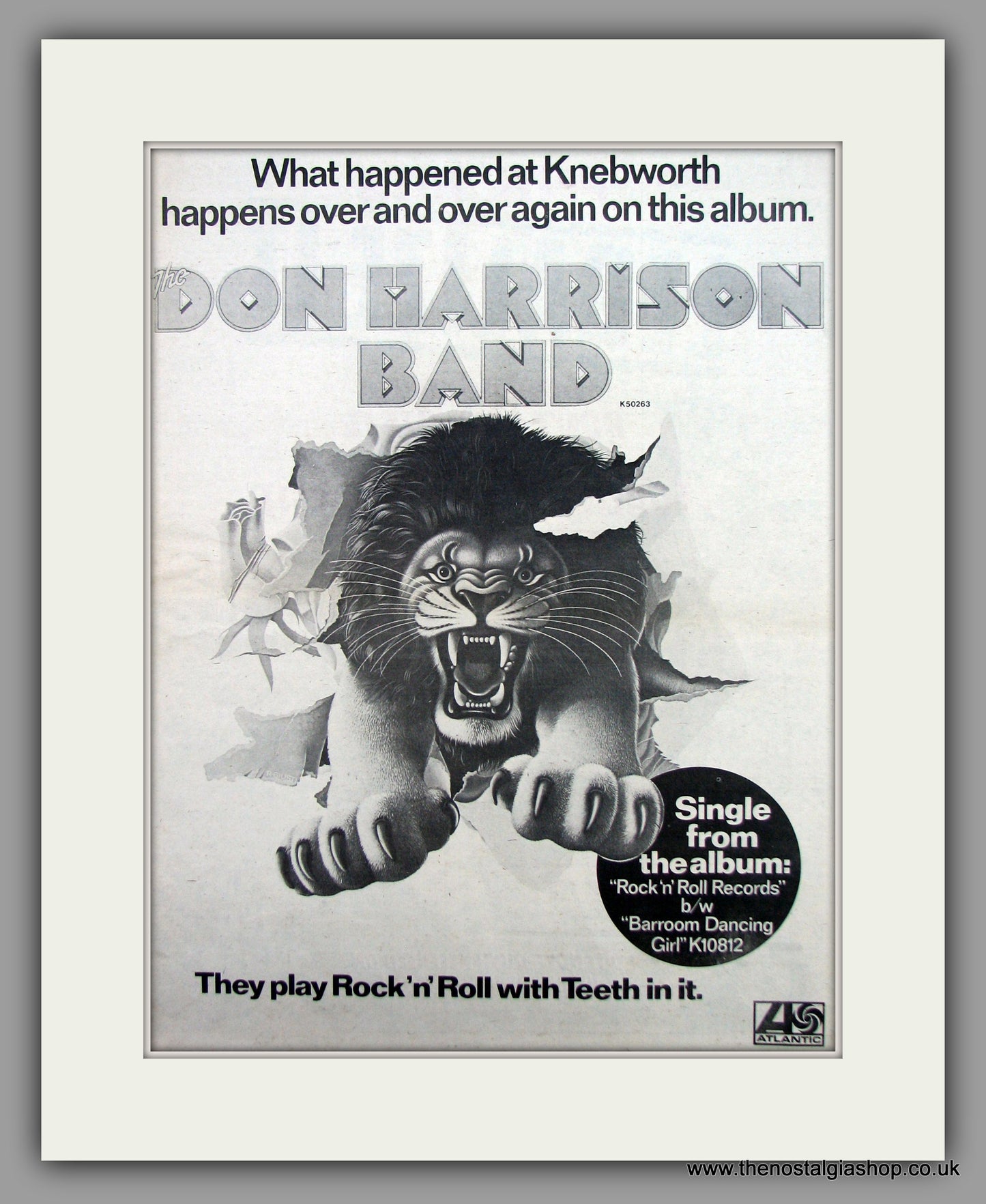 Don Harrison Band-Rock 'n' Roll.  Original Vintage Advert 1976 (ref AD10562)