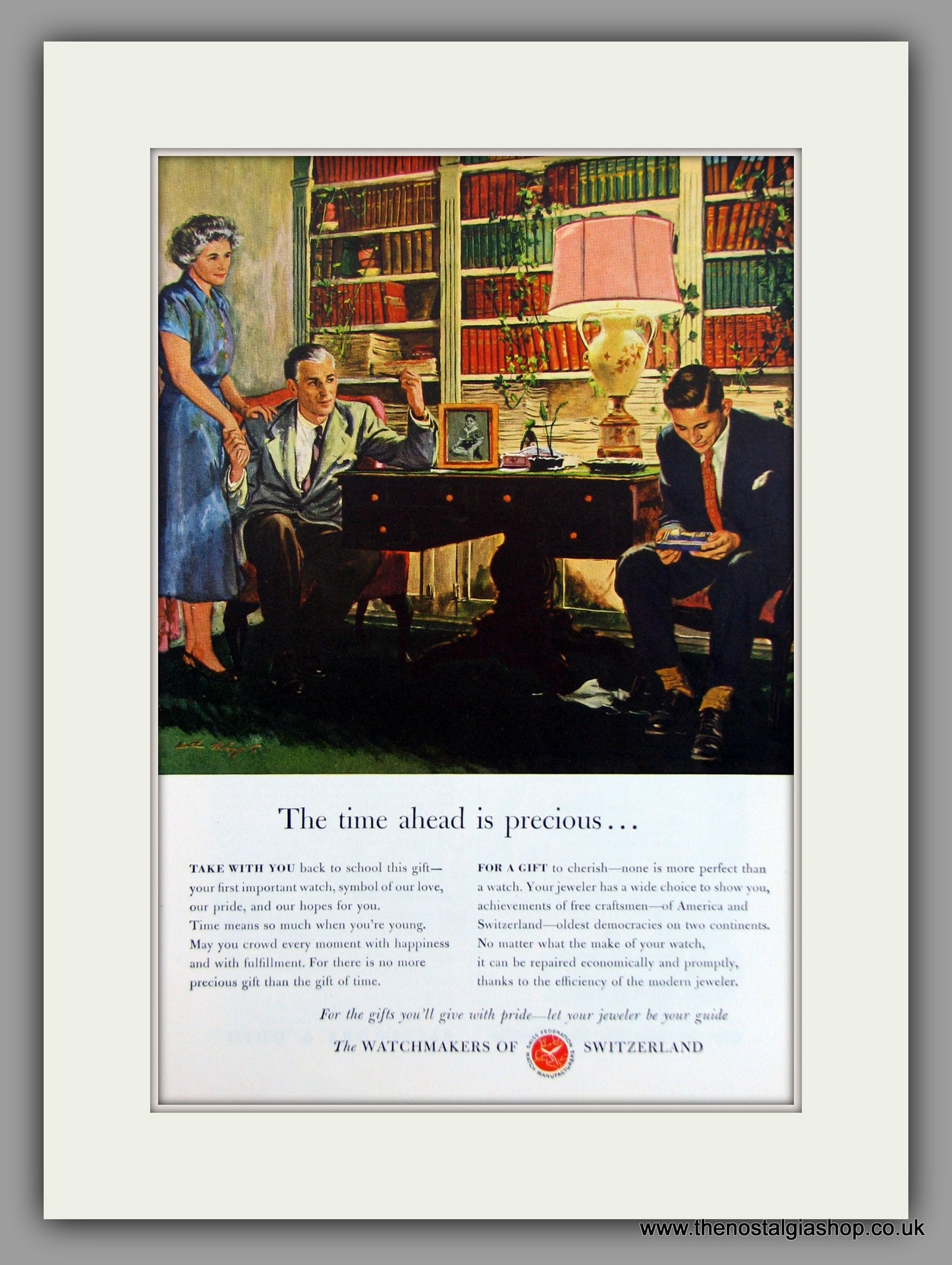 Watchmakers Of Switzerland. 1948 Original Vintage Advert  (ref AD7913)