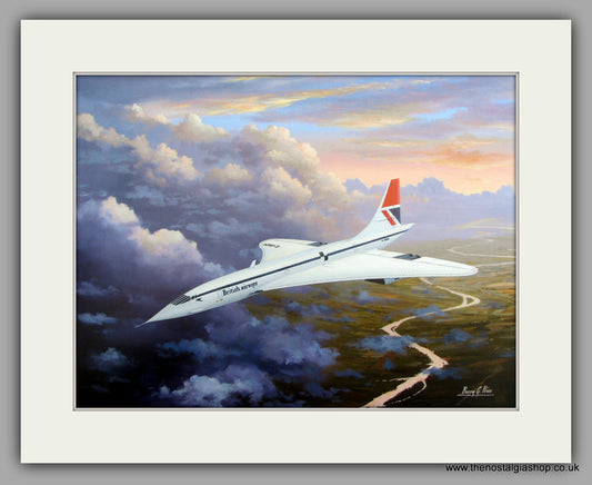 Concorde 'Delta Golf' Mounted Aircraft print (ref N86)