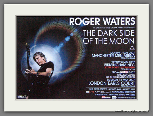 Roger Waters. The Dark Side of The Moon. UK Shows. 2007 Original Advert (ref AD55207)