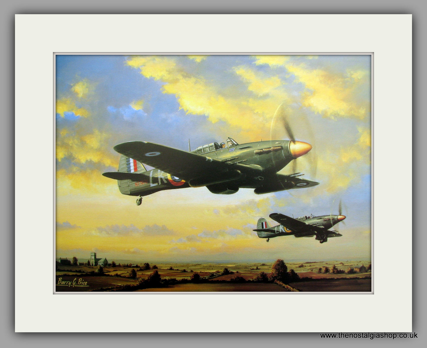 Hurricane MKIIC Night Fighters 1941. Mounted Aircraft print (ref N35)