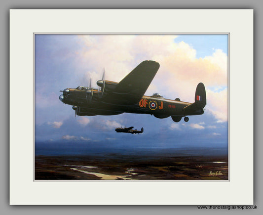 Lancasters - 97 Squadron. Mounted Aircraft print (ref N61)