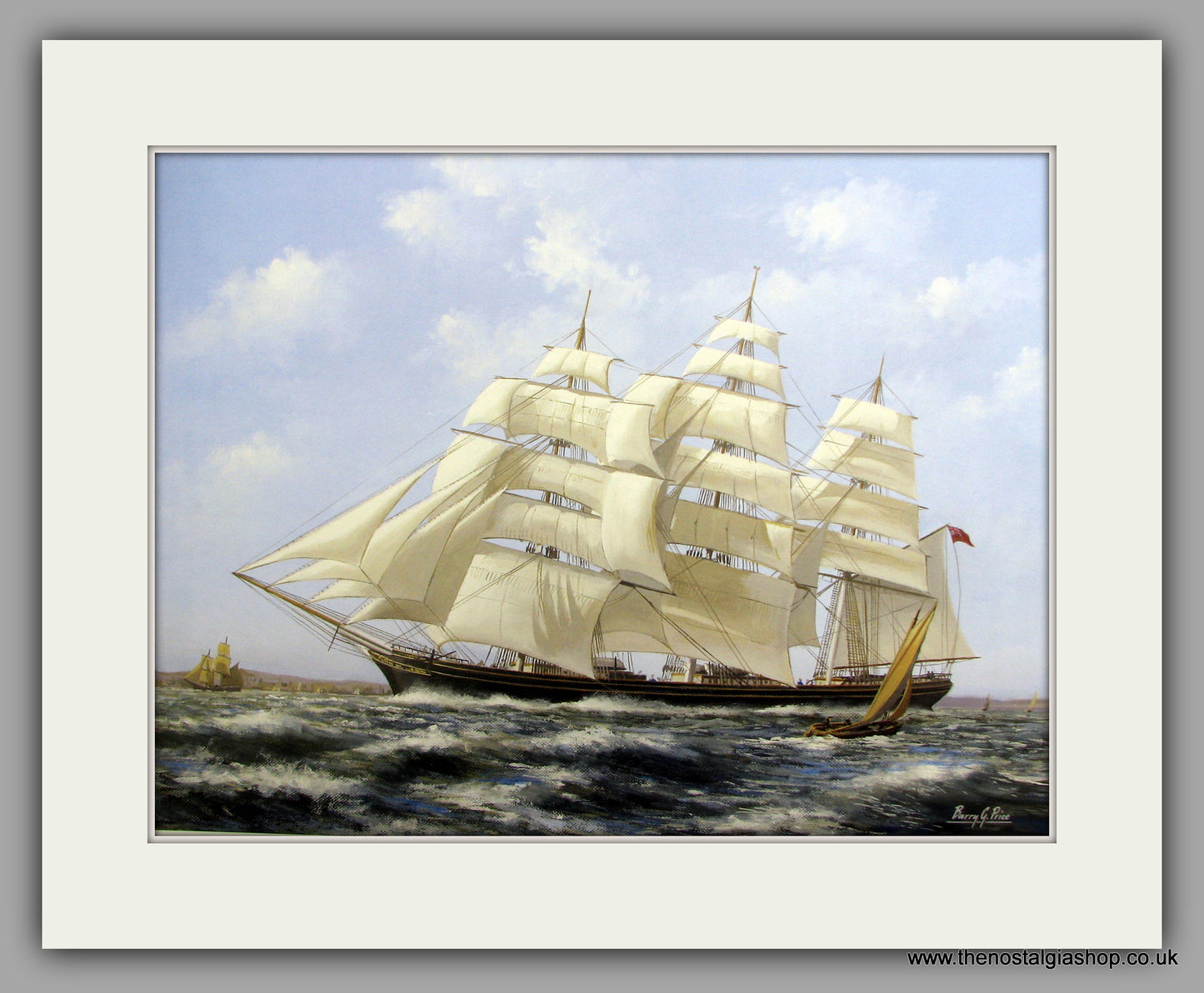 Cutty Sark at sea, Mounted Large Art print (ref N141)