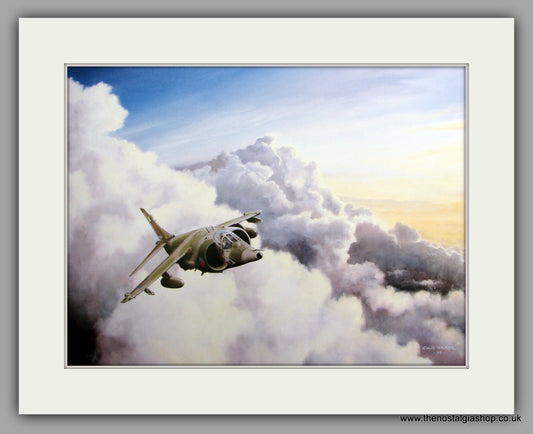 Harrier. Mounted Aircraft print (ref N32)