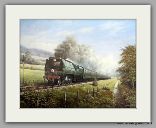 Merchant Navy Class No. 21C9 Shaw Savill 1947. Mounted Railway Print (ref NC5)