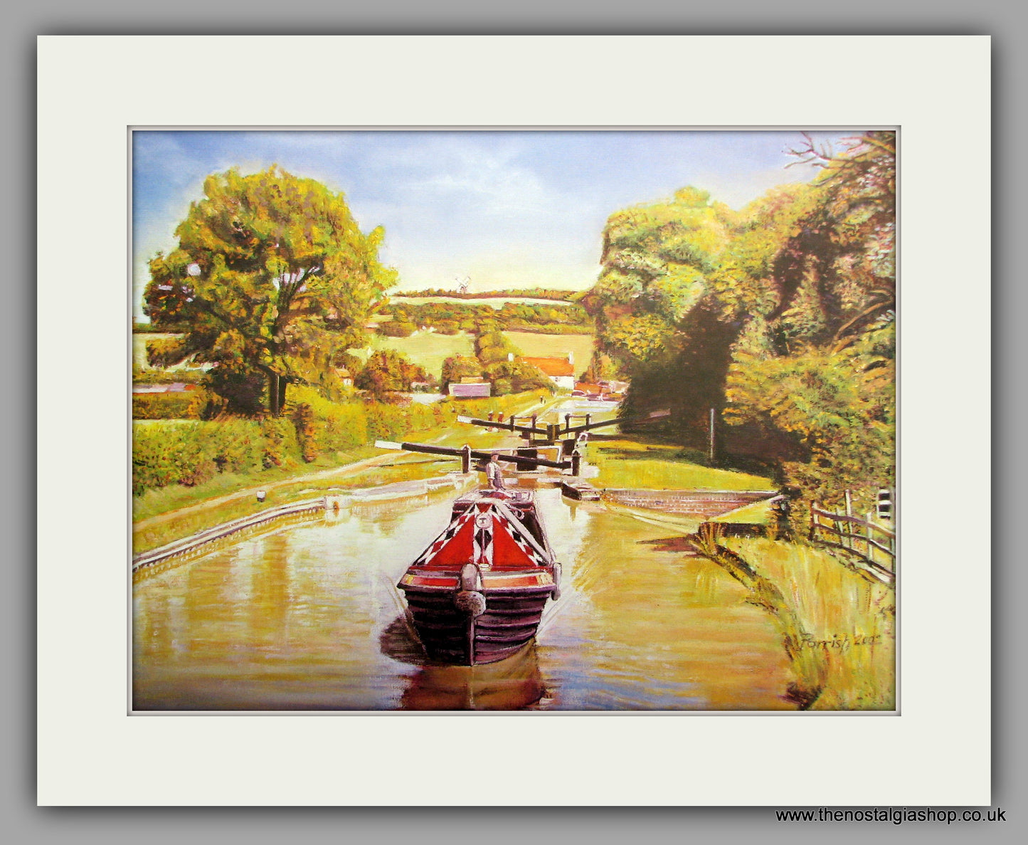 Horse Towing Canal Freight. Mounted Print (ref N91)
