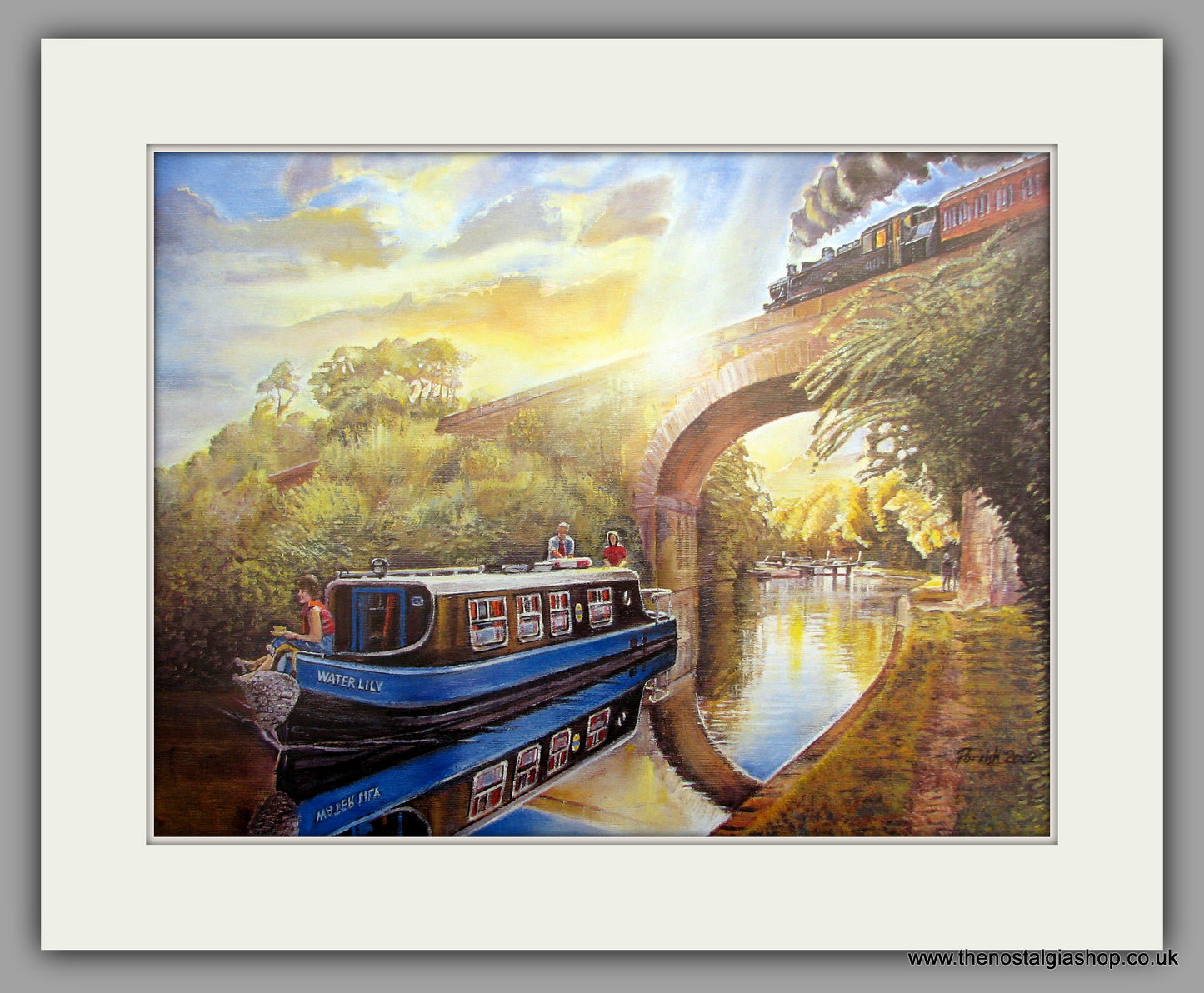 Canal Cruise, Mounted Print (ref N93)