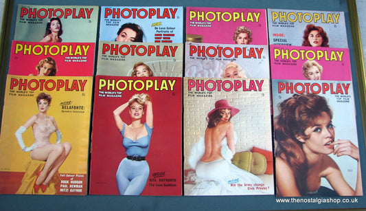Photoplay Film Magazines 1958. Full year 12 issues. (MC110)