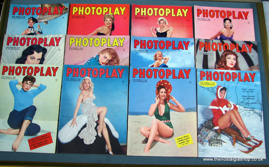 Photoplay Film Magazines 1955. Full year 12 issues. (MC109)