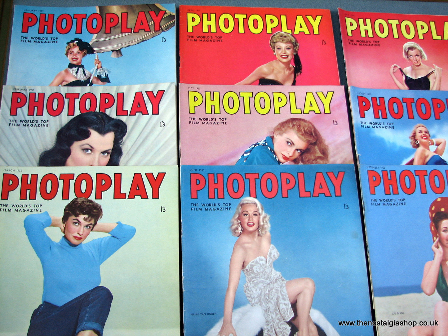 Photoplay Film Magazines 1955. Full year 12 issues. (MC109)