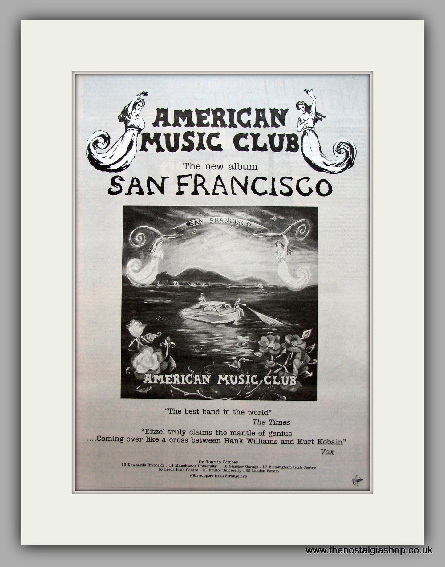 American Music Club-San Francisco.  Original Vintage Advert 1994 (ref AD10587)