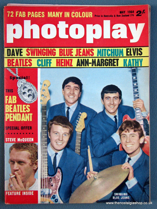 Photoplay Film Magazine. May 1964. Cover Swinging Blue Jeans. (M128)
