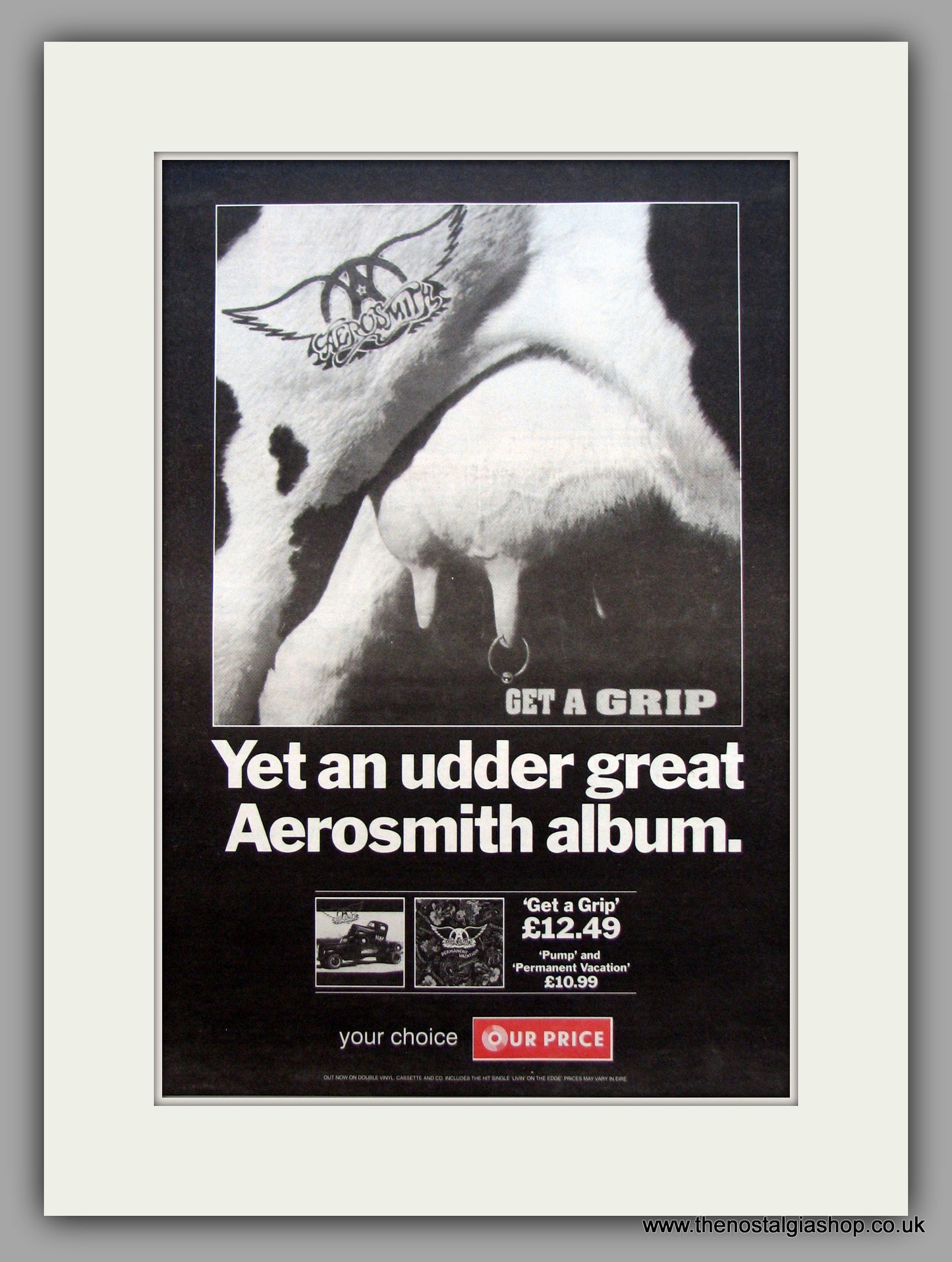 Aerosmith-Get A Grip.  Original Vintage Advert 1993 (ref AD10590)