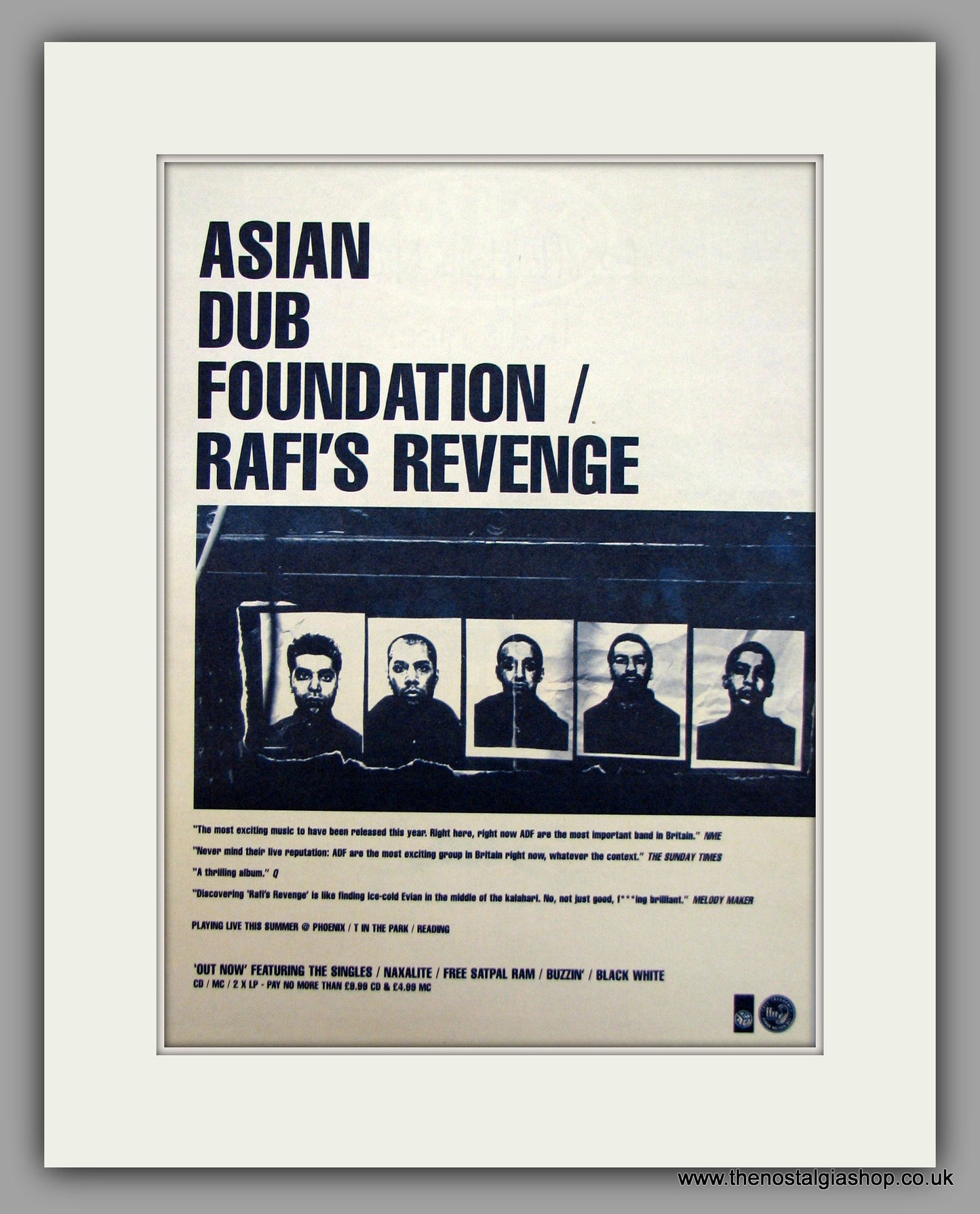 Asian Dub Foundation/Rafi's Revenge.  Original Vintage Advert 1994 (ref AD10593)