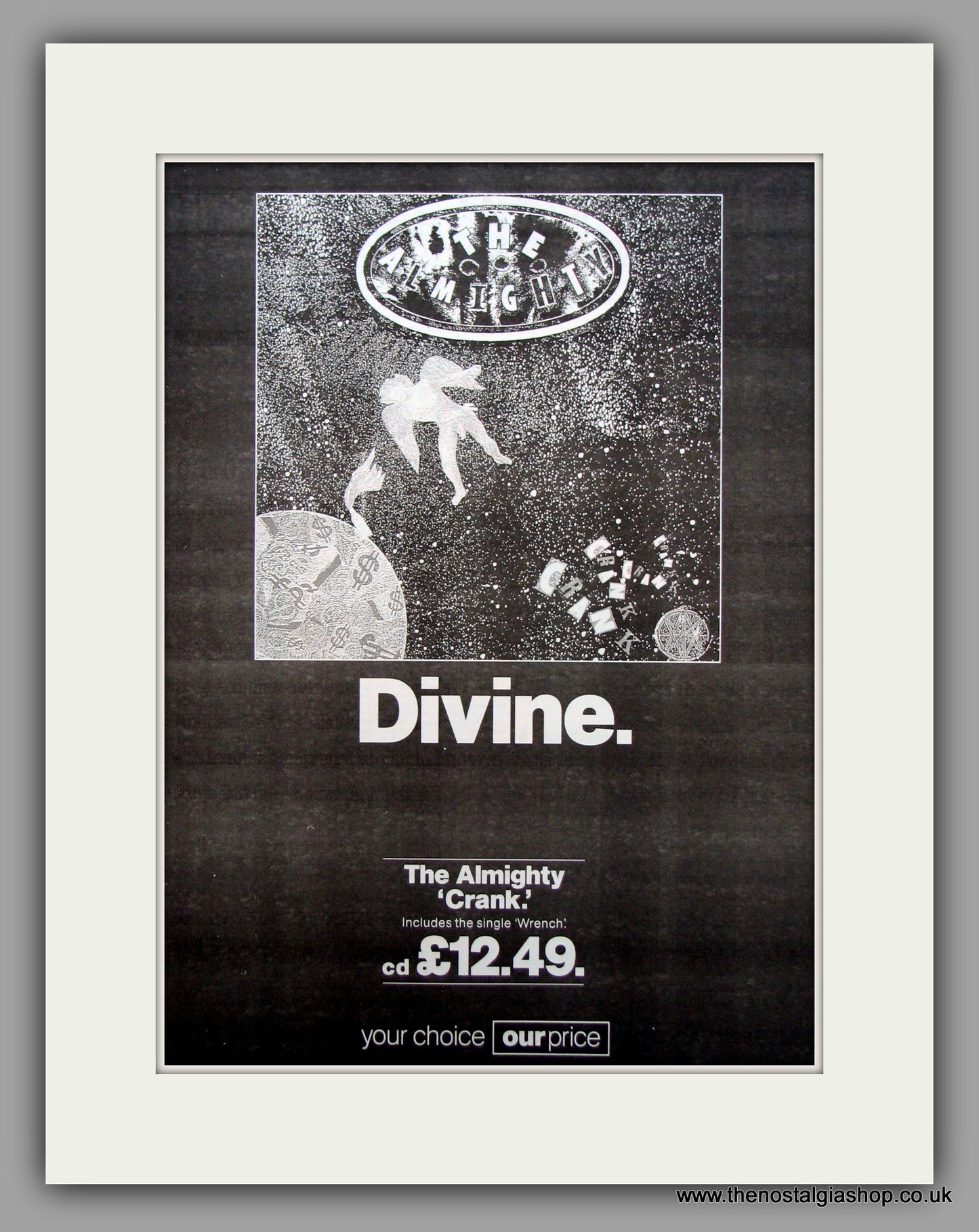Almighty (The)-Divine.  Original Vintage Advert 1994 (ref AD10594)