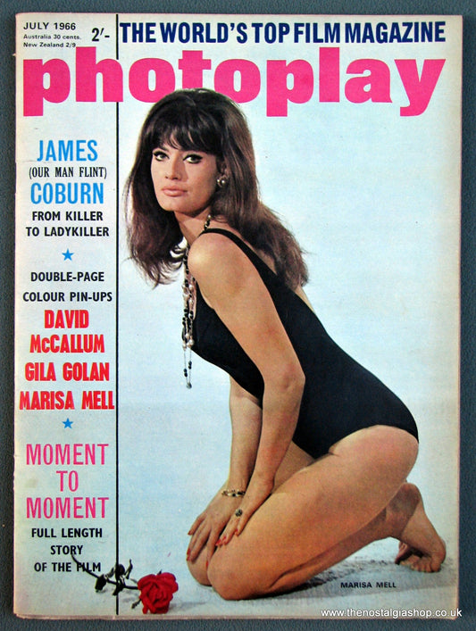 Photoplay Film Magazine. July 1966. Cover Marisa Mell. (M134)