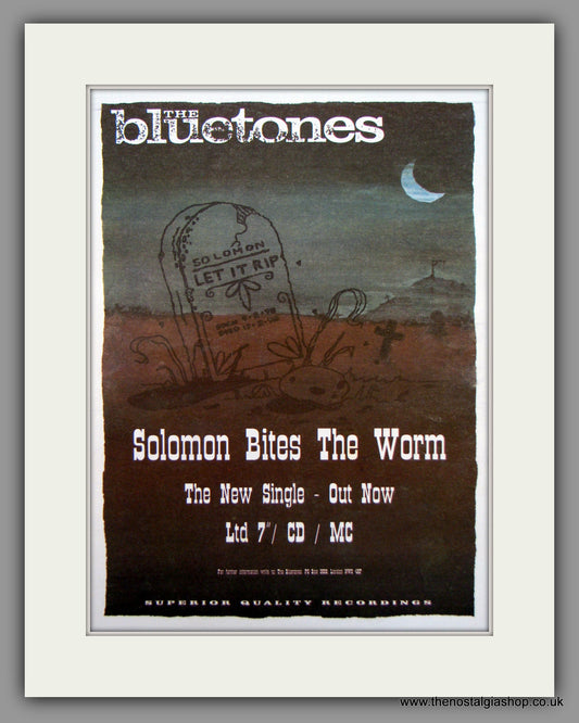 Bluetones (The). Solomon Bites The Worm. Original Vintage Advert 1998 (ref AD10600))