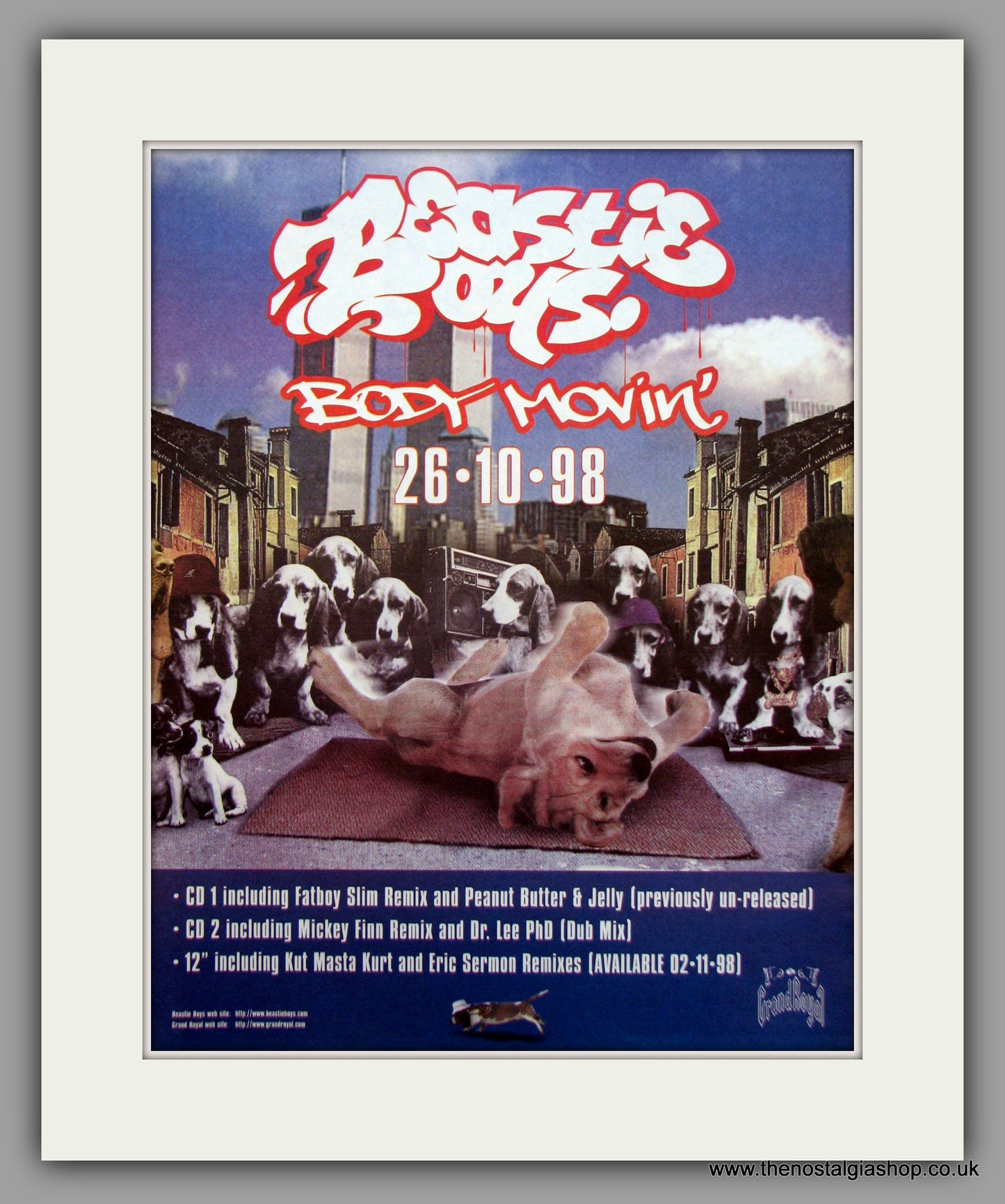 Beastie Boys-Body Movin.  Original Vintage Advert 1998 (ref AD10603))
