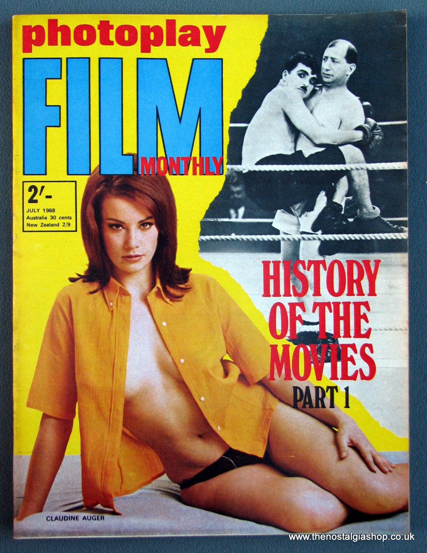 Photoplay Film Magazine. July 1968. Cover Claudine Auger. (M140)