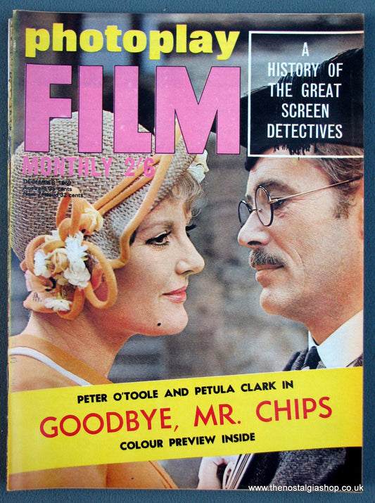Photoplay Film Magazine. December 1969. Cover Peter O' Toole. (M146)