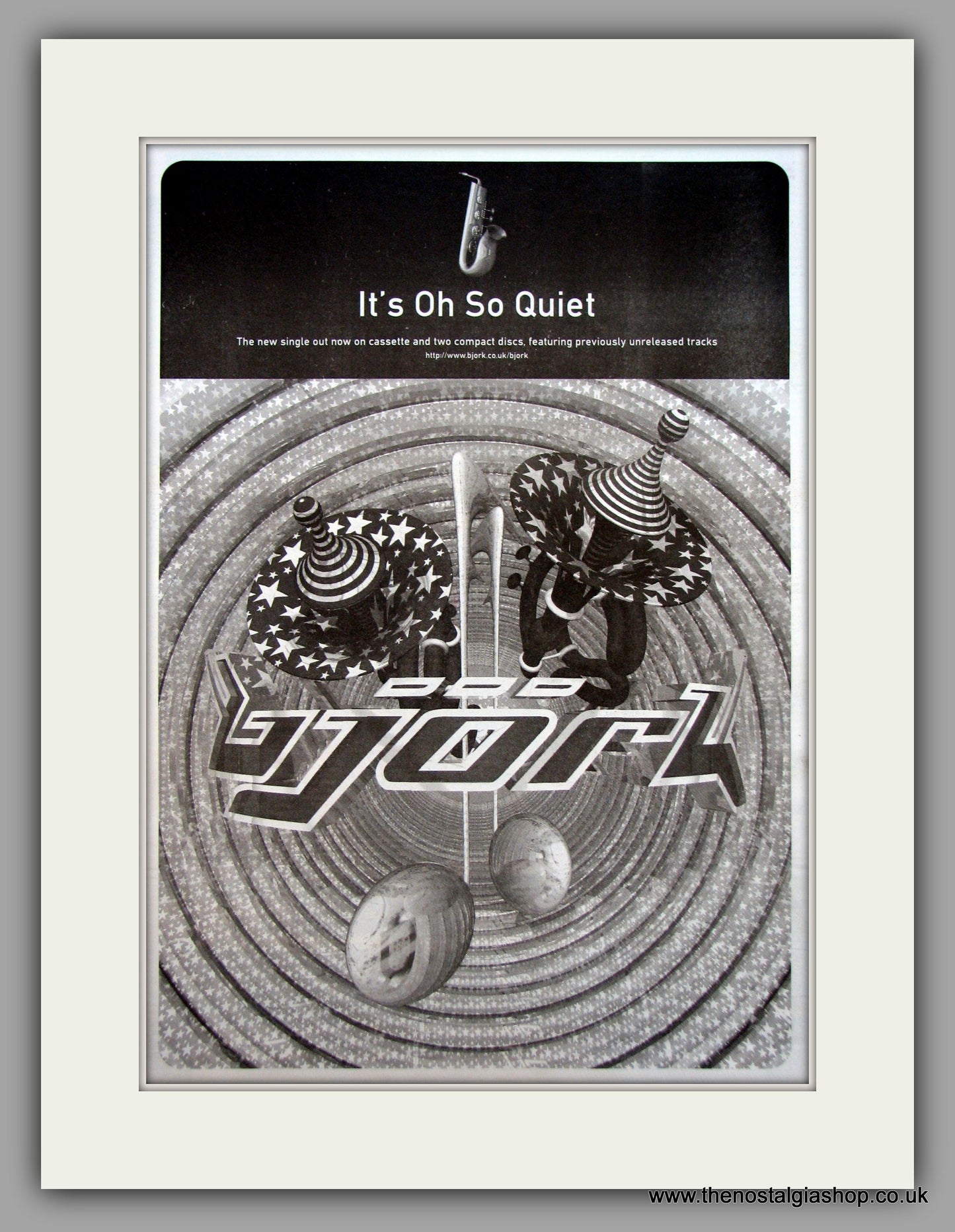 Bjork-It's Oh So Quiet.  Original Vintage Advert 1995 (ref AD10613)