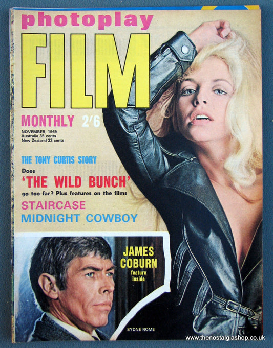 Photoplay Film Magazine. November 1969. Cover Sydne Rome. (M147)