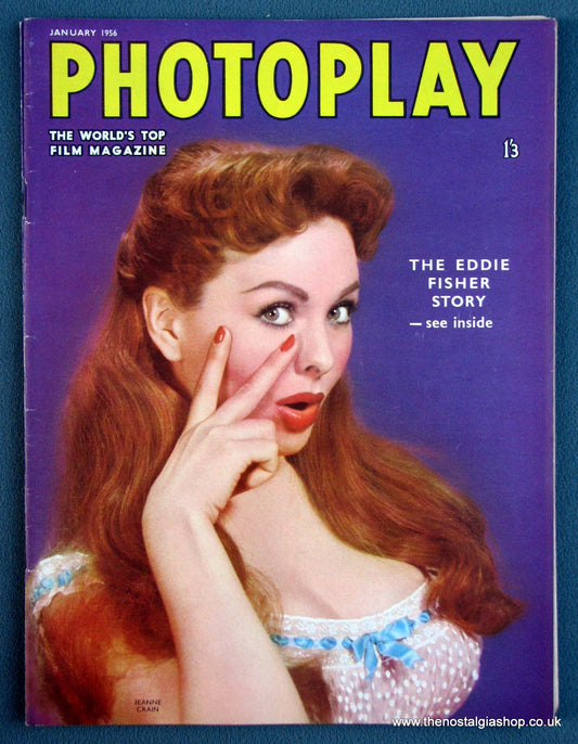 Photoplay Film Magazine. January 1956. Cover Jeanne Crain. (M107)