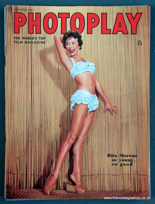 Photoplay Film Magazine. November 1954. Cover Rita Moreno. (M112)