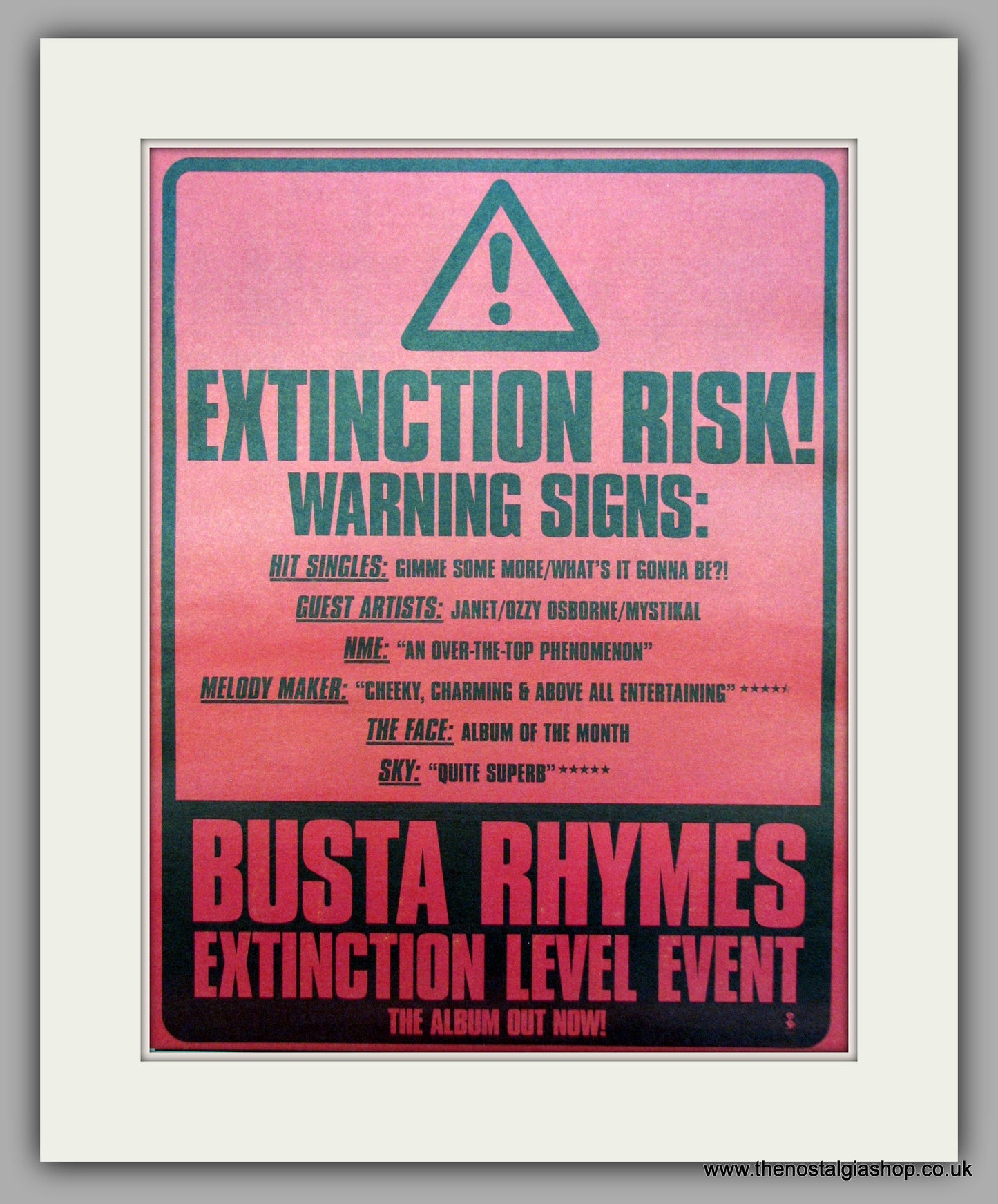 Busta Rhymes-Extinction Level Event. Original Vintage Advert 1998 (ref AD10629)