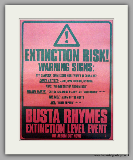 Busta Rhymes-Extinction Level Event. Original Vintage Advert 1998 (ref AD10629)