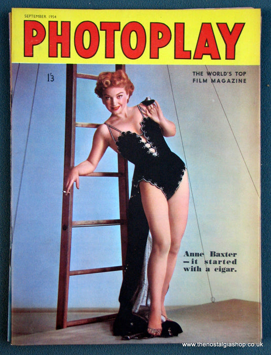 Photoplay Film Magazine. September 1954. Cover Anne Baxter. (M113)