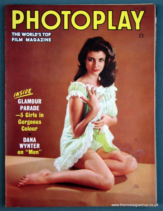 Photoplay Film Magazine. April 1959. Cover Eve Eden. (M117)