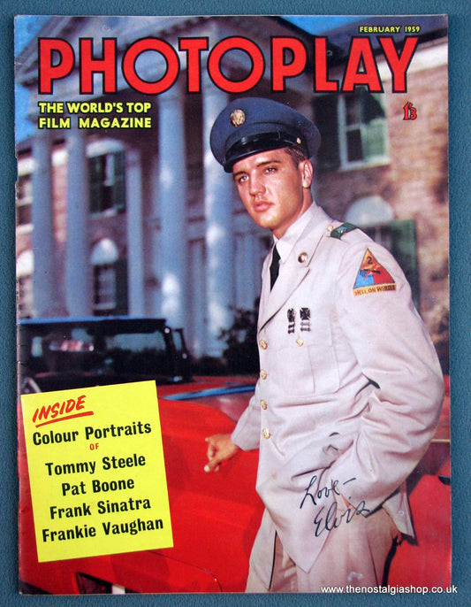 Photoplay Film Magazine. February 1959. Cover Elvis Presley. (M110)