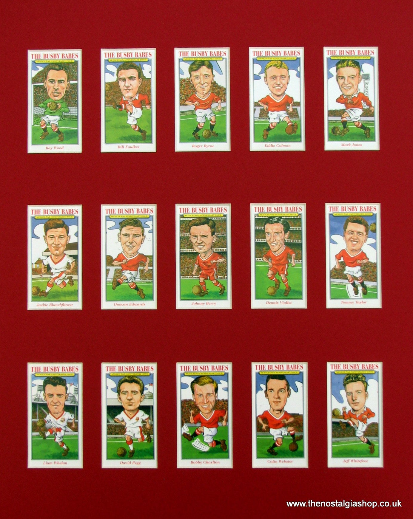 Manchester United. Busby Babes 50th Anniversary Football card set