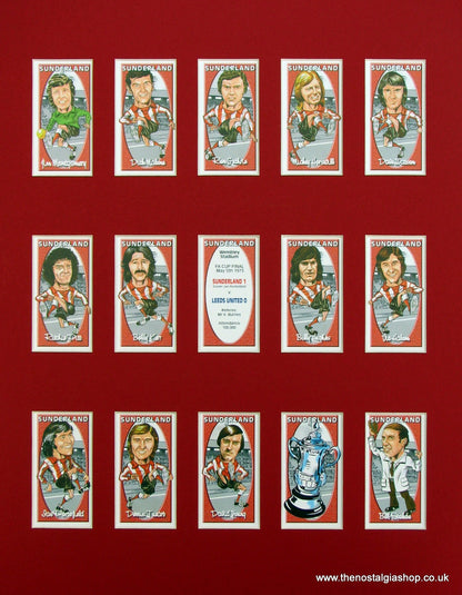Sunderland. FA Cup Winners 1973. Mounted Football Card Set