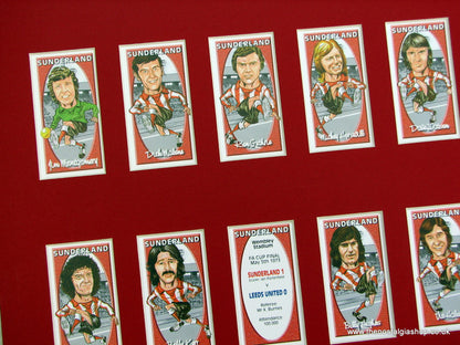 Sunderland. FA Cup Winners 1973. Mounted Football Card Set
