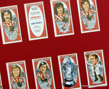 Sunderland. FA Cup Winners 1973. Mounted Football Card Set