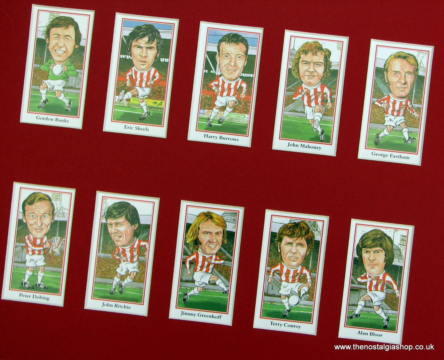 Stoke Heroes of the 1970's. Football Card Set