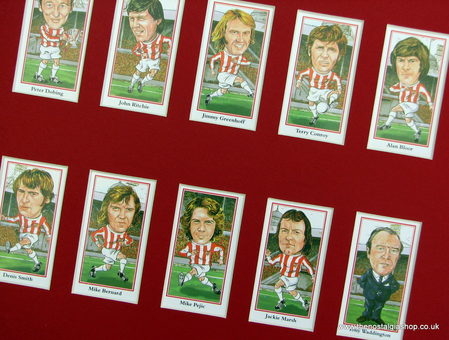 Stoke Heroes of the 1970's. Football Card Set