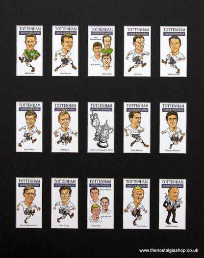 Tottenham Hotspur. Spurs Double Winners 1961. Mounted Football Card Set.