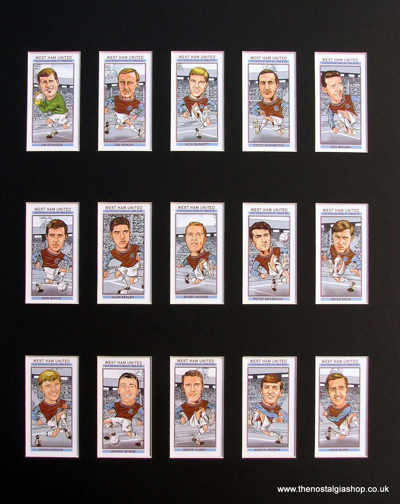 West Ham United Cup Winners 1964 - 65 Football Card Set
