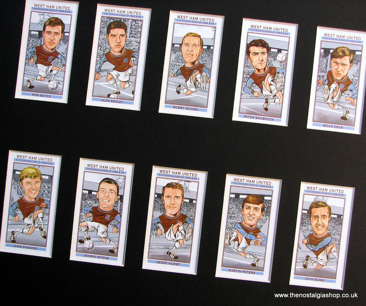 West Ham United Cup Winners 1964 - 65 Football Card Set