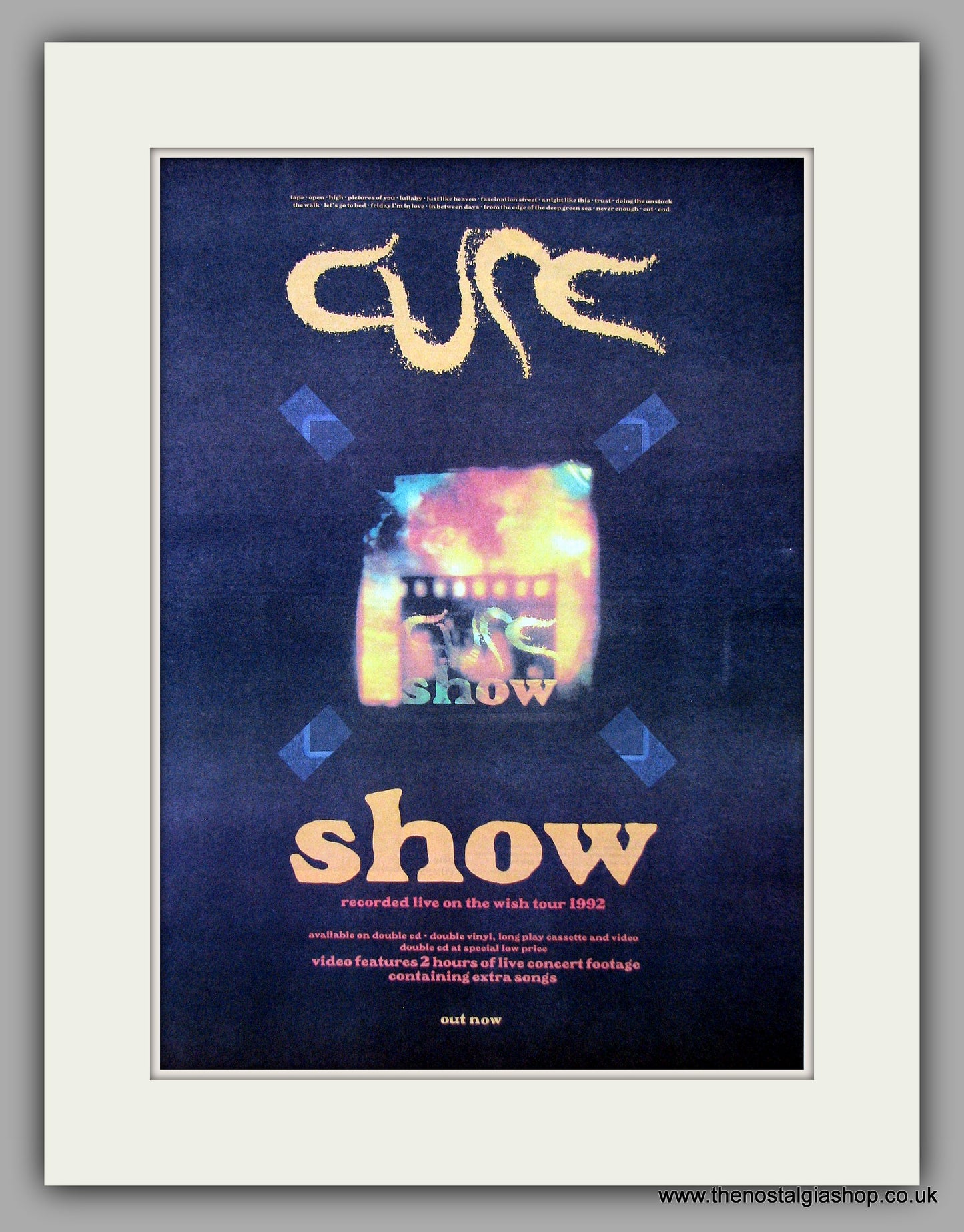 Cure (The) - Show.  Original Vintage Advert 1993 (ref AD10660)
