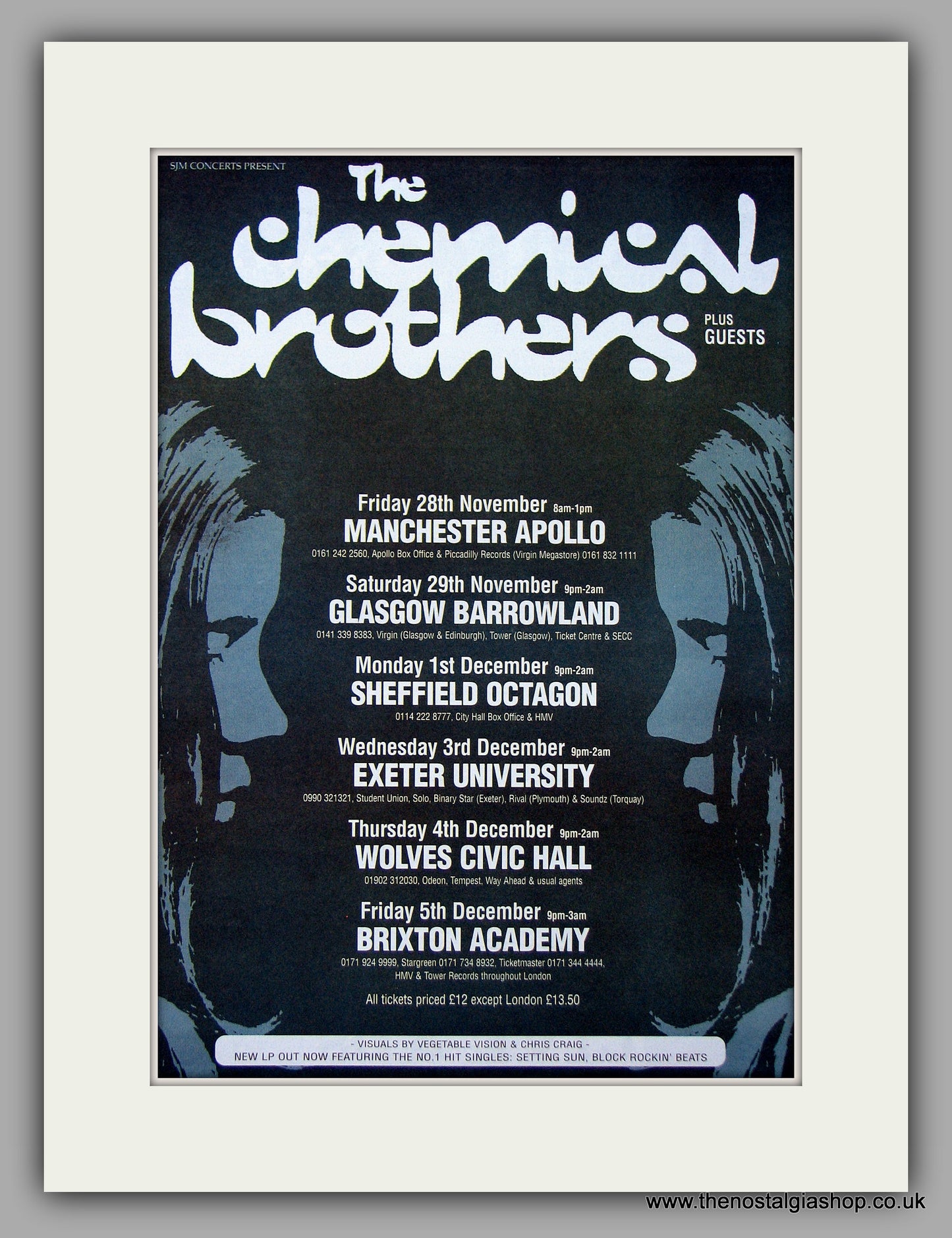 Chemical Brothers (The) Tour Dates.  Original Vintage Advert 1997 (ref AD10662)