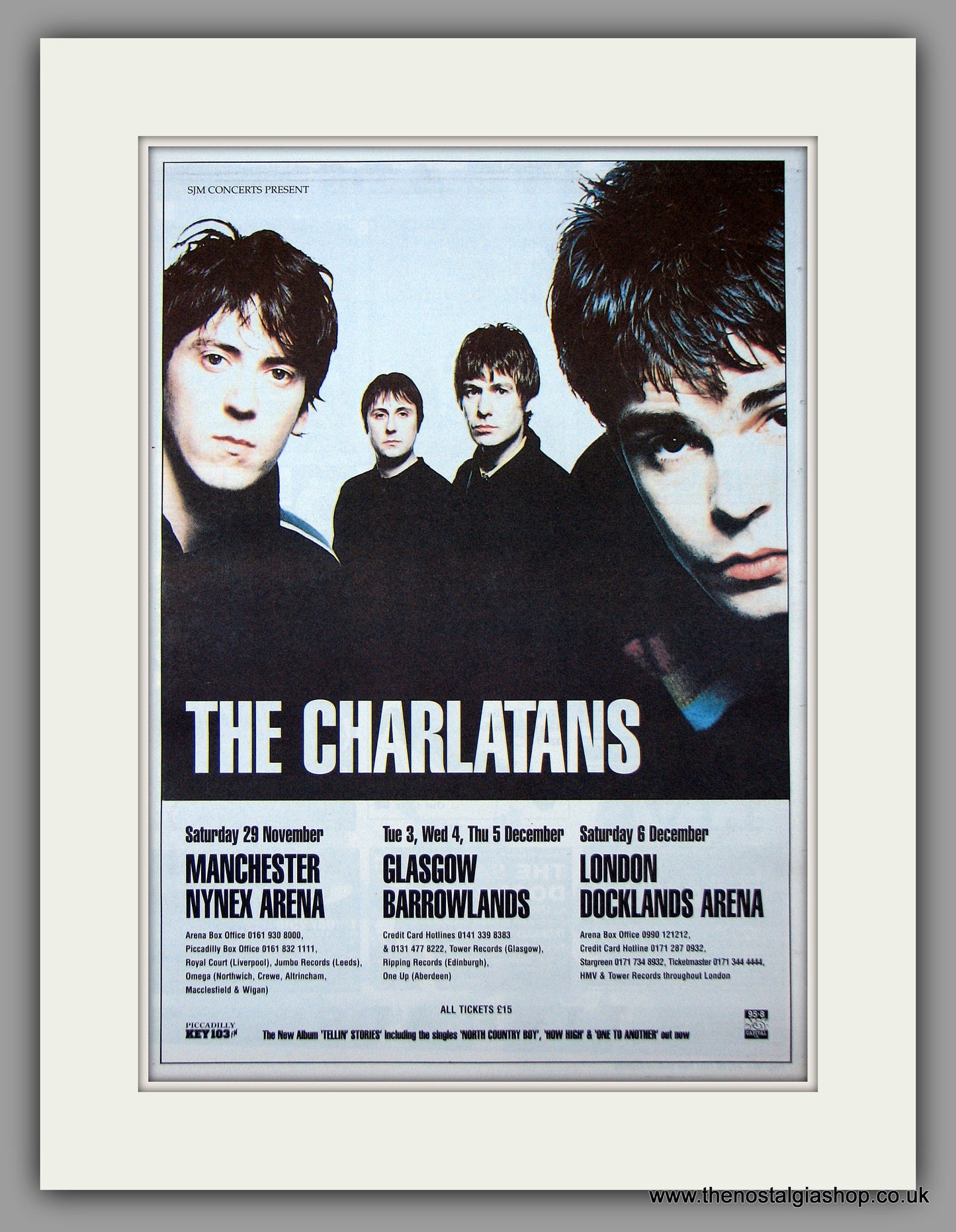 Charlatans (The) - Tour Dates.  Original Vintage Advert 1997 (ref AD10668)